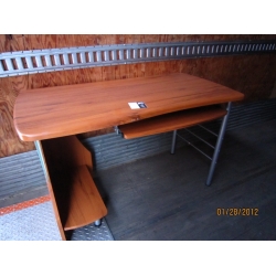 Student Desk With Keyboard Tray, Scratch on top